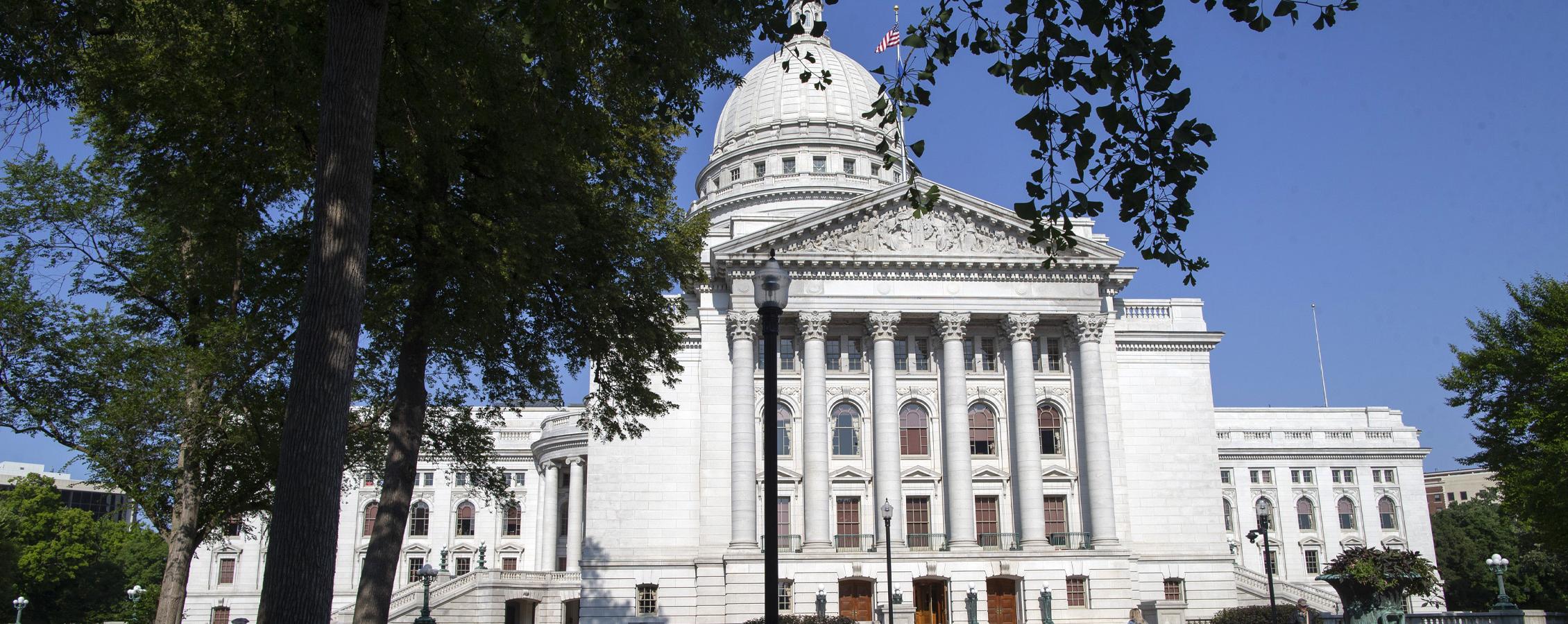 The capitol building in Madison, Wisconsin.