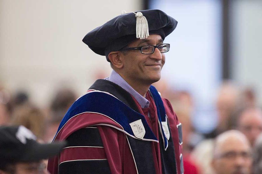 Praveen Parboteeah at a commencement ceremony.